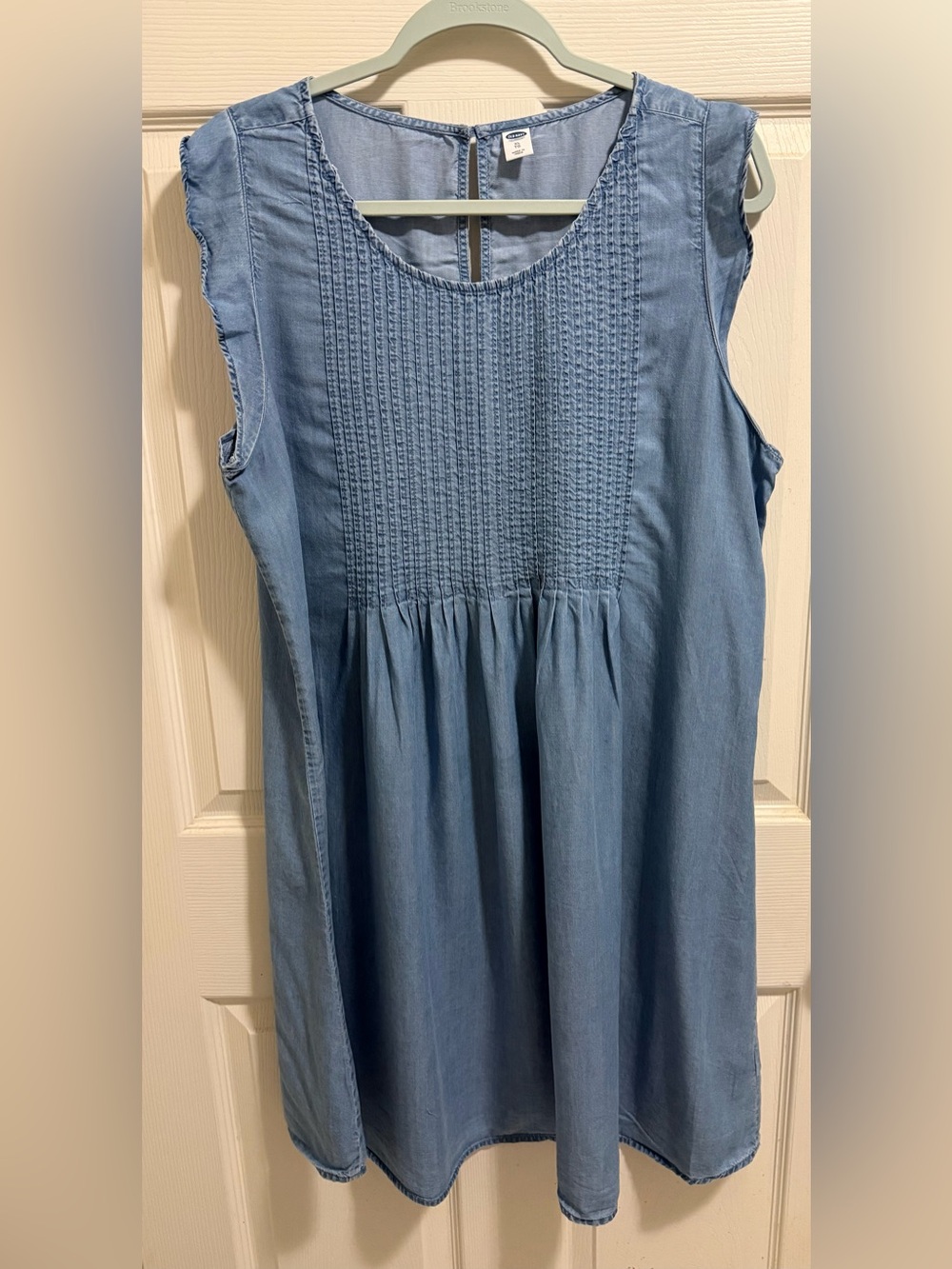 Old Navy Light Blue Denim Smocked Yoke Sundress
